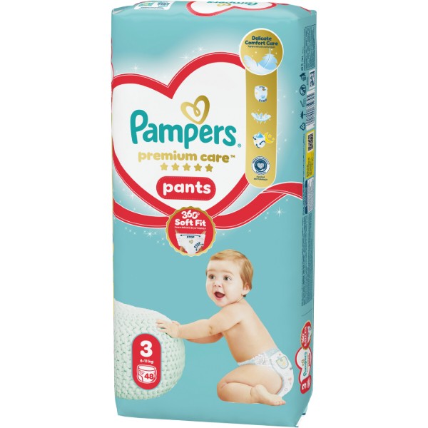 Фото - Одноразові підгузки-трусики Pampers Premium Care Pants Розмір 3 (6-11 кг) 48 шт. (80836076)